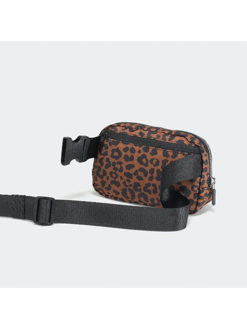 Men's Midnight Leopard Crossbody Belt Bag Wide Zipper Adjustable Strap 3-Pockets